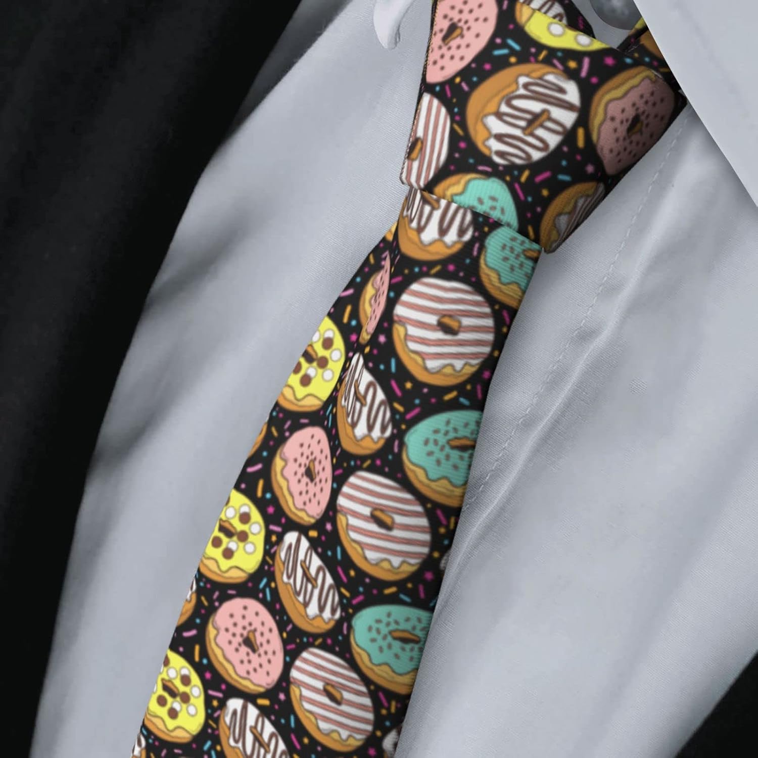 WOAIDY Men's Ties Skinny Neck Tie for Weddings Party Business Groom Dances - Image 4