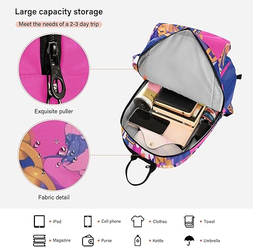 Miniatura 6 de Tenni - Bolsa de raqueta de bádminton resistente al agua para perros de dibujos animados de estilo Hip Pop Color neón, bolsa de gimnasio para