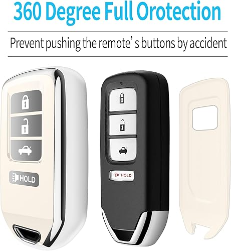 Miniatura 33 de Tukellen Funda para llavero Honda, funda de protección completa de TPU suave premium para Honda Accord Civic CRV Pilot Ridgeline Odyssey Passport