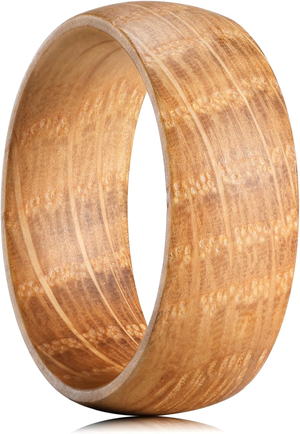 King Will 8mm Mens Wood Rings Natural Wooden Wedding Bands Lightweight Vintage