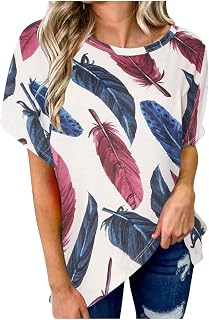 Blouses & Tunics for Women T-Shirt Women's Black Shirt Women Casual Print Sleeve T-Shirts Tops T-Shirts Blouses Shirts Backless Cross T-Shirt Short Women's T-Shirts Shirt Women Christmas, White, XXL