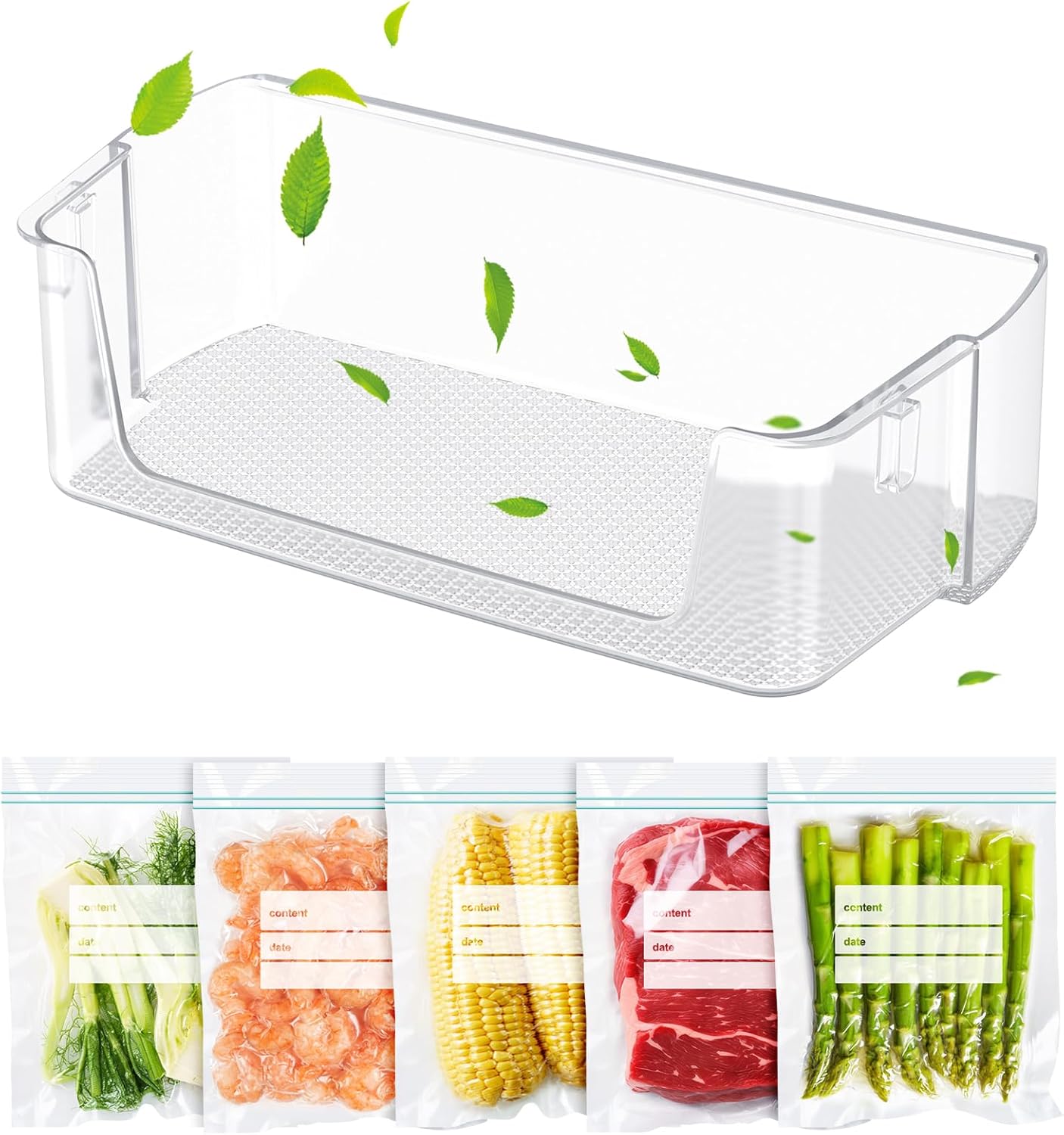 UPGRADED DA97-20989A Refrigerator Door Shelf Bin Replacement for Samsung Refrigerator Left Door Shelf Parts RF28T5001SG, RF28T5001SR, RF28T5101SR, Replace PS16556771 DA63-09780A Door Bin