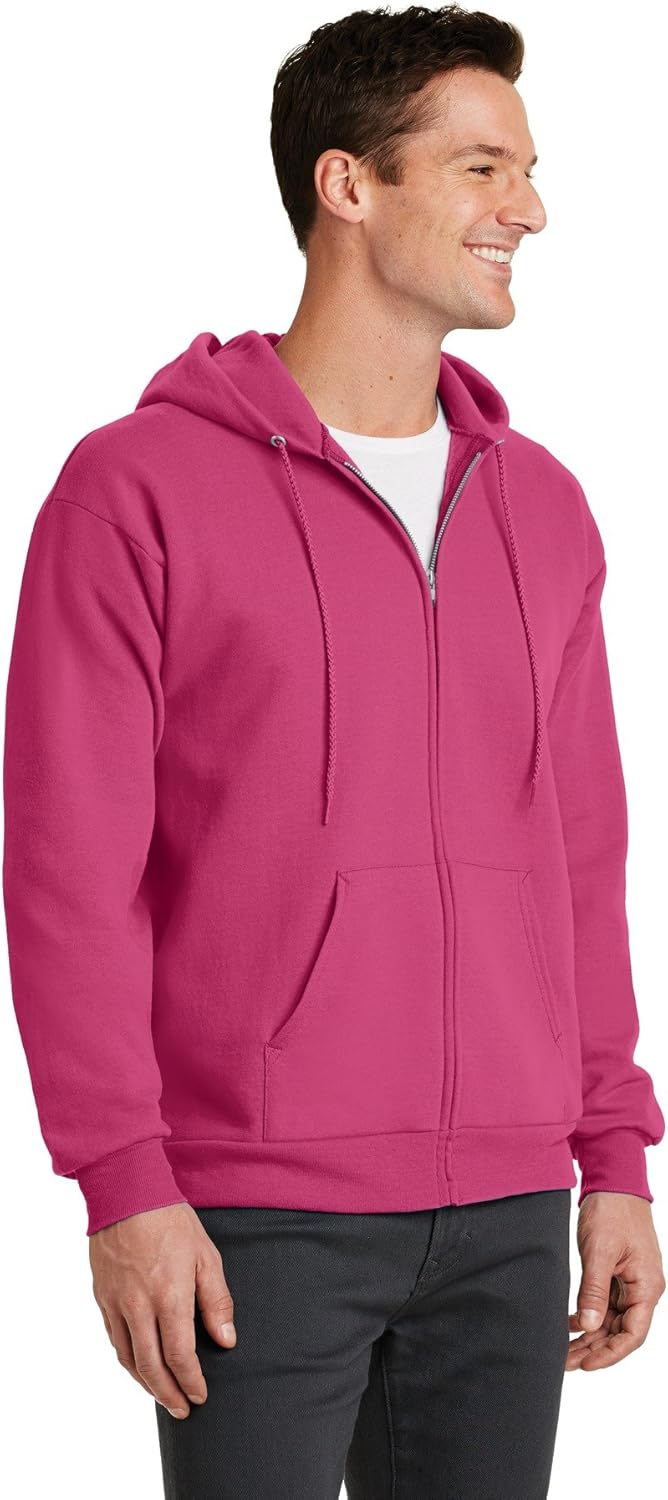 Port & Company - Core Fleece Full-Zip Hooded Sweatshirt 2XL Sangria