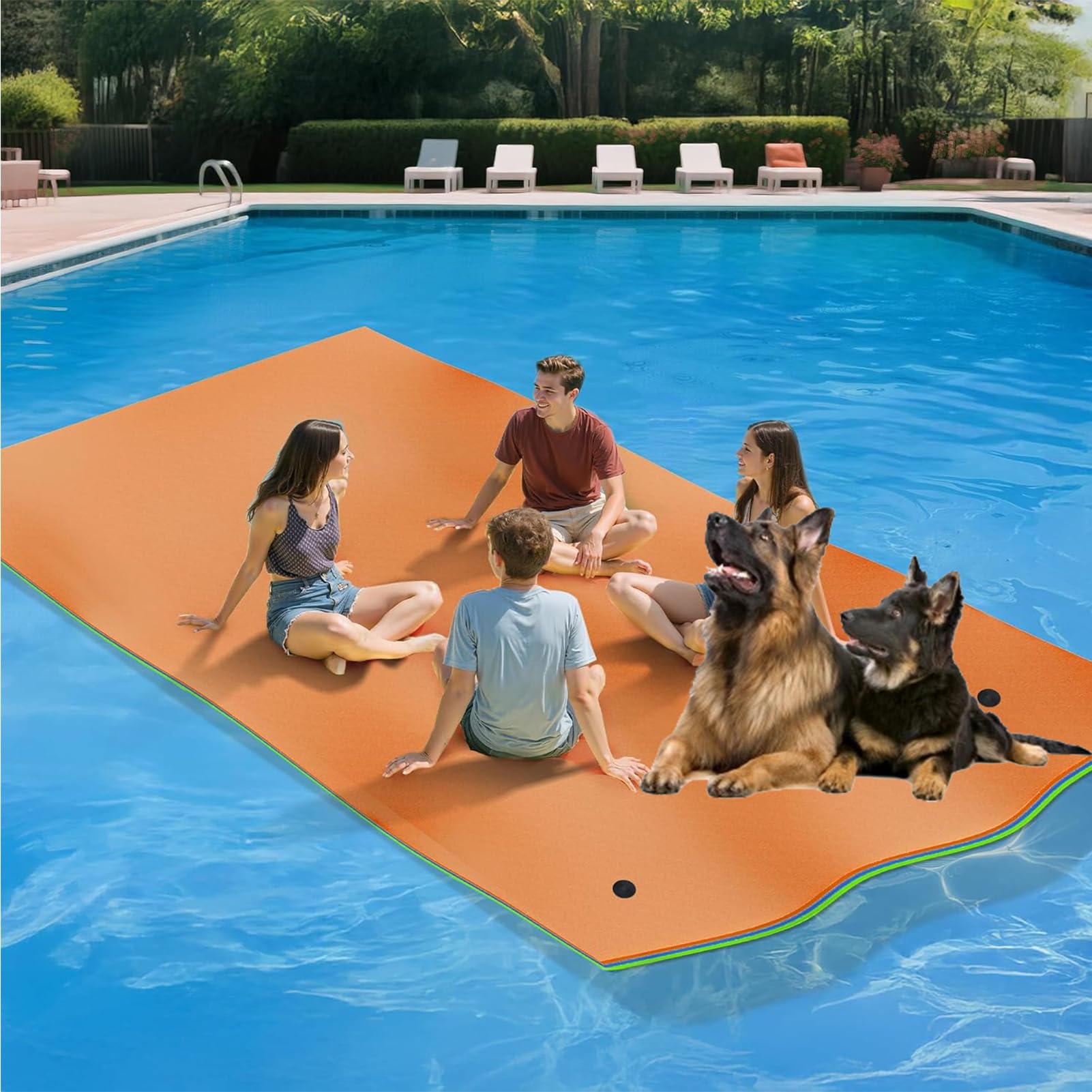 Tapis d'eau flottant Lily Pad Flotteur de piscine pour lacs et océans, 3 couches de mousse XPE pour les loisirs et la relaxation dans l'eau