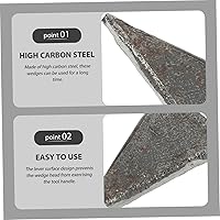 Vista 8 de DOITOOL Cuñas de mango de cuña triangular, cuñas de acero corrugado, mango de acero, accesorios de martillo, mango de acero, forma de cuña de acero