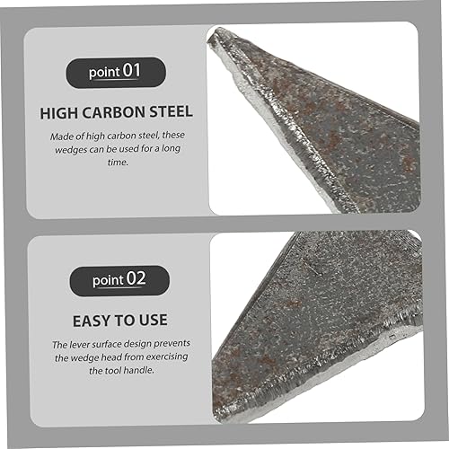 Miniatura 8 de DOITOOL Cuñas de mango de cuña triangular, cuñas de acero corrugado, mango de acero, accesorios de martillo, mango de acero, forma de cuña de acero