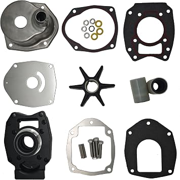 Water Pump Impeller Repair Kit for Mercury 30 Carb 40 EFI 45 50 60 Bigfoot 65 JET 75 80 90 100 115 125 HP 2/4-Stroke Outboard 3/4-Cyl. Replace 46-8M0113799,43024A7 43024A09 8M0113801