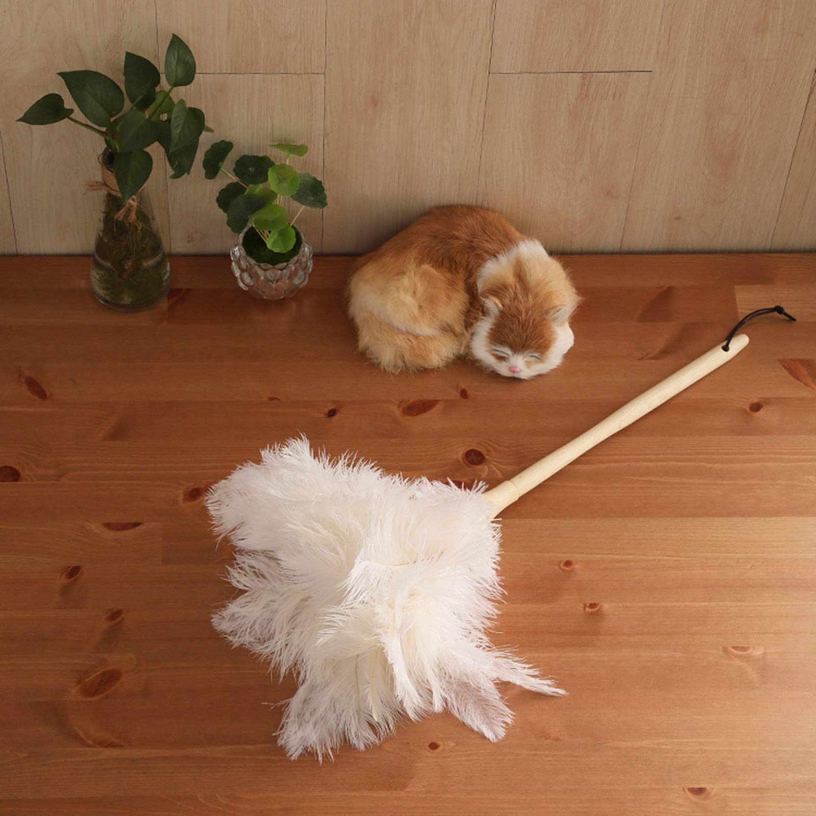 Plumeau, Brosse À Poussière Plumeau De Plumes D'autruche Surface Qualité Supérieure, Dépoussiérage Facile Et Efficace, Main for Voiture Bureau Domicile