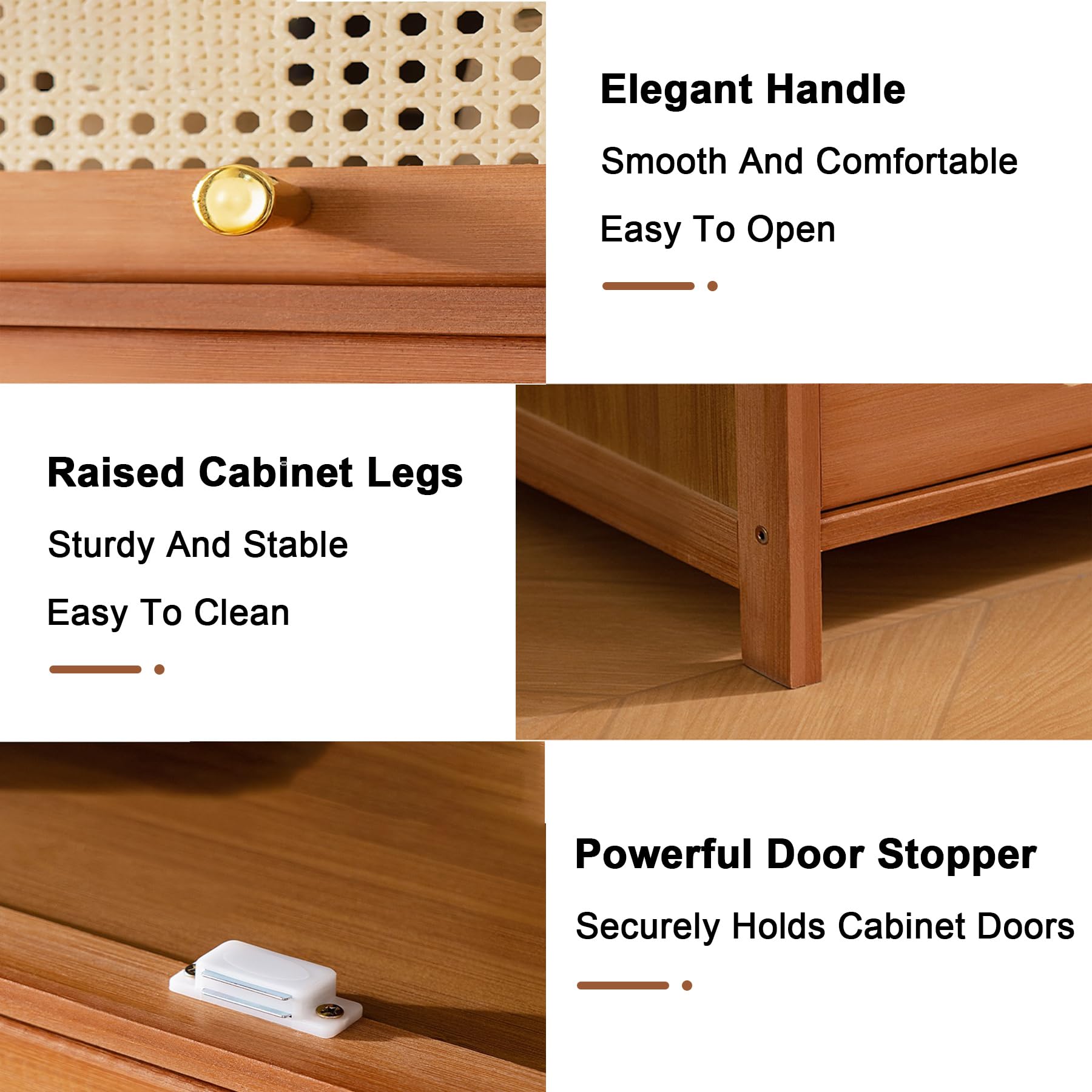 Armario para Guardar Zapatos De 7 Niveles con Puertas De Armario Tejidas En Ratán Organizador De Zapatos De Estilo Rústico De Altura Zapatero Oculto Que Ahorra Espacio,7 Tier,60×106cm