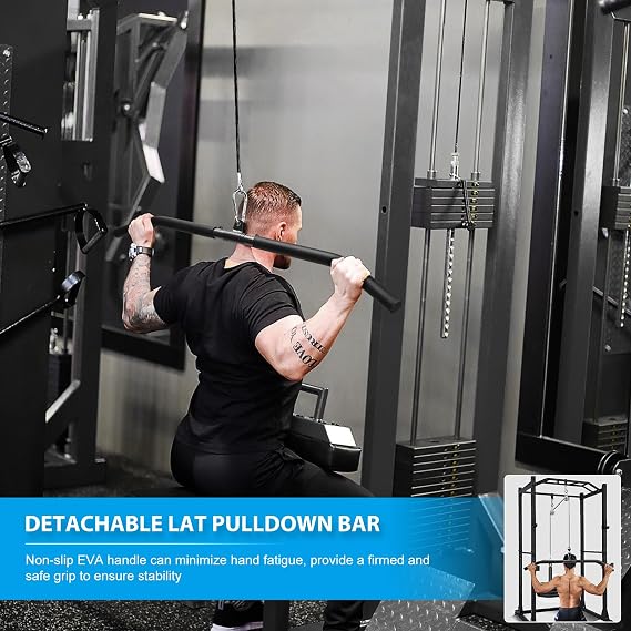 Cable Pulley System Home Gym, Pulley System Gym Weight Cable Pulley System Fitness Cable Machine Attachment for Lat Pull Down, Arm Workout