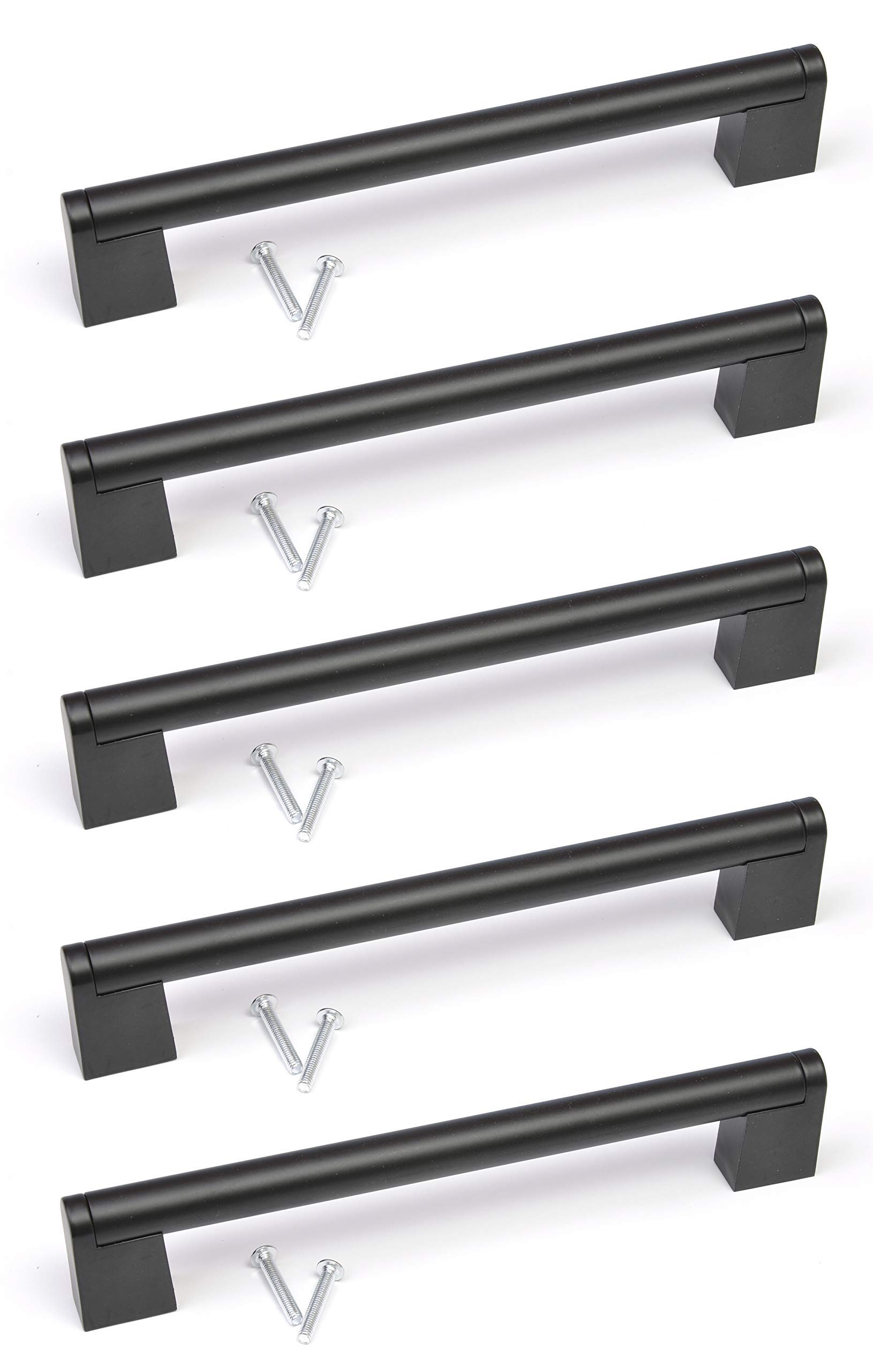 Bsm Marketing Black Kitchen Cupboard Cabinet Boss Bar Door Handle Knob (5, 192Mm)
