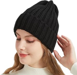 NPQQUAN Thick Warm Knit Beanie Hats for Women & Men - Cozy Winter Skull Caps, One Size Fits Most
