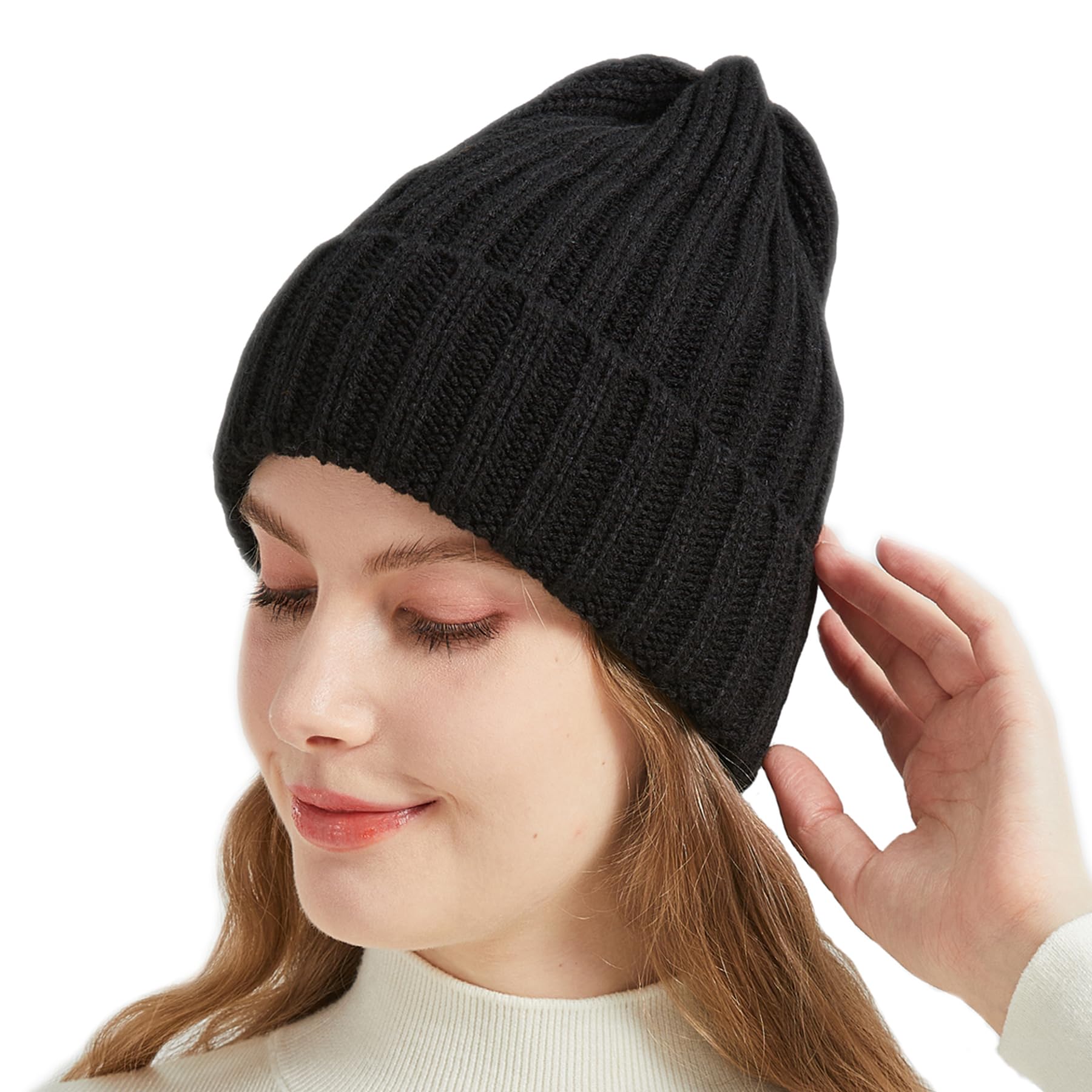 Thick Warm Winter Hats for Women Knit Beanie Hat Skull Cap Beanies for Men Women