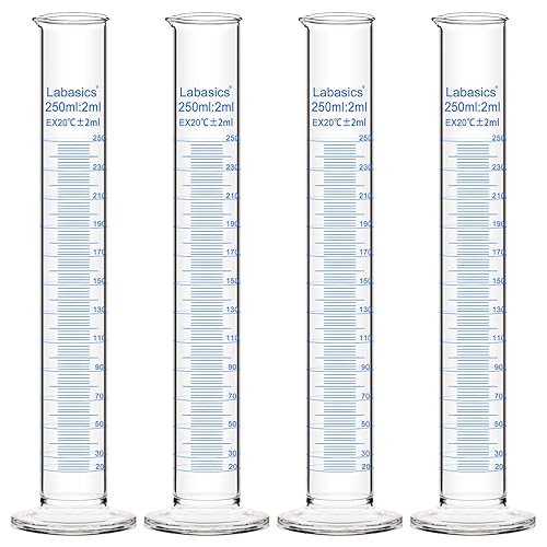 Miniatura 8 de Labasics Cilindro de medición graduado de pared pesada de vidrio borosilicato de 1.7 fl oz