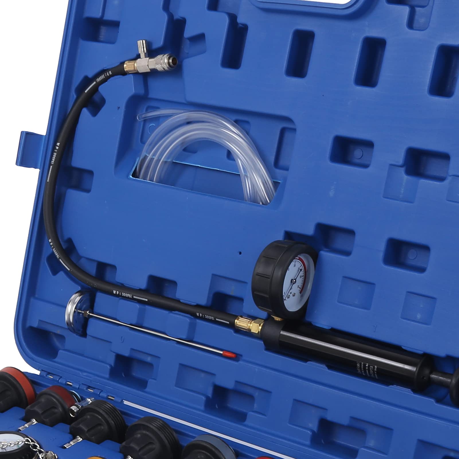 Kit de comprobador de presión de radiador de 33 piezas con detector de refrigeración universal para motocicletas automotrices