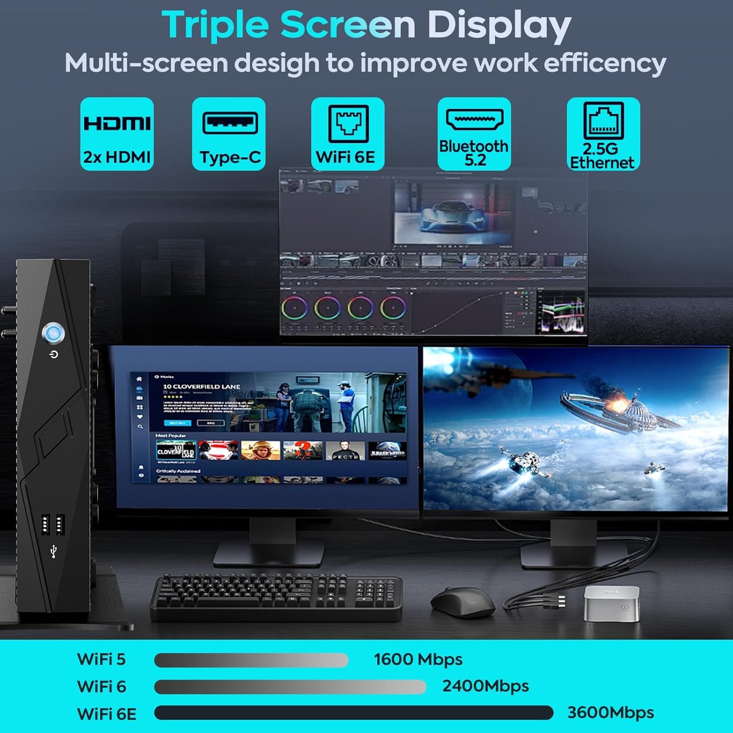 Amazon.com: Mini Gaming PC, 13Th Gen Intel Core i9-13900HK, Nvidia