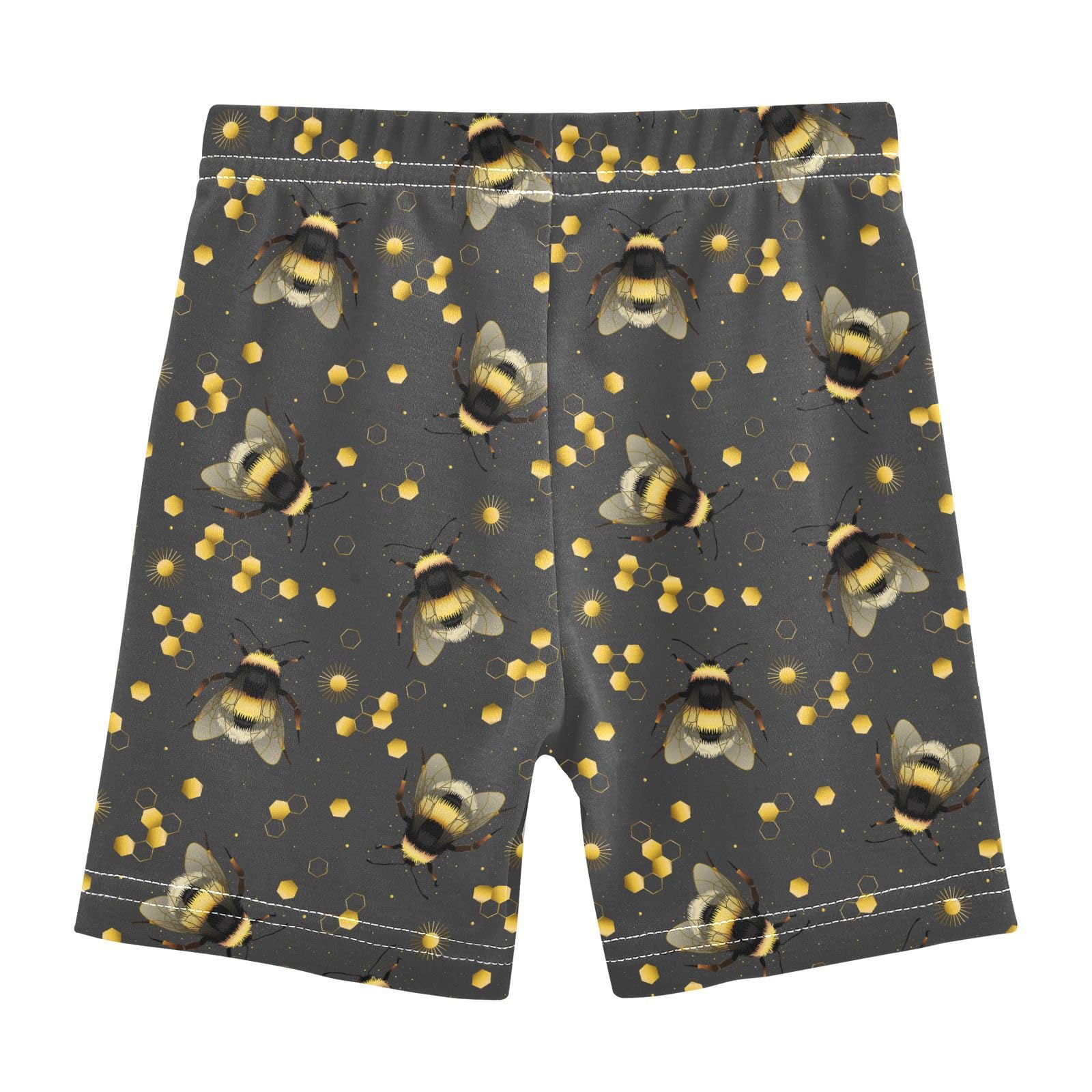 JHKKU Girls Bumblebee Shorts Cotton Cartwheel Bike Kids Biker Under Dress Dance Short Girl Clothes 6T