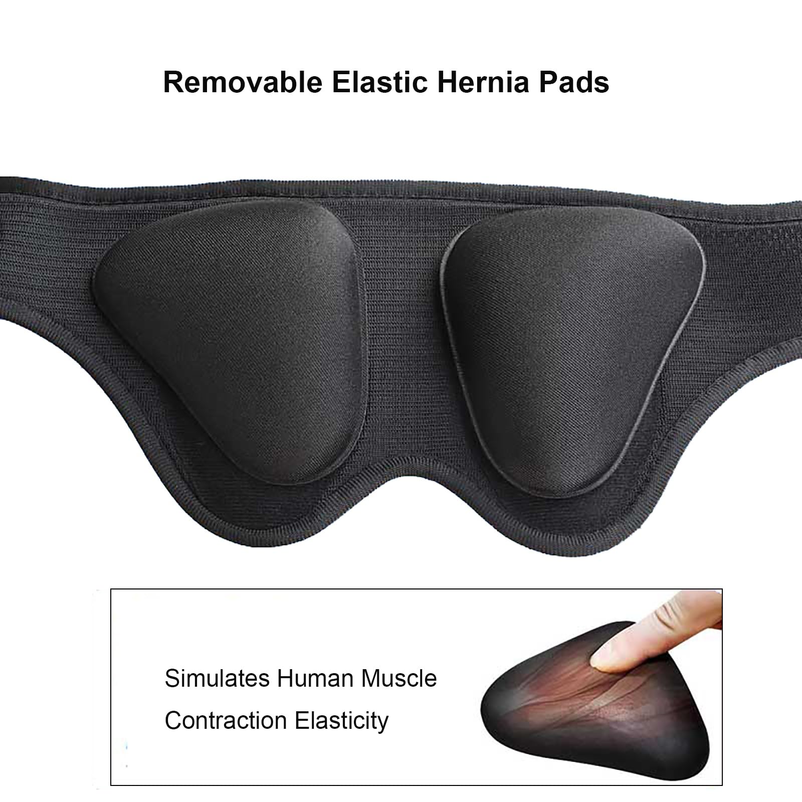 Hernia Support for Men and Women, Hernia Truss for Men Inguinal for Single/Double Inguinal, Adjustable Waist Strap with 2 Removable Compression Pads Breathable Material(X-Large)