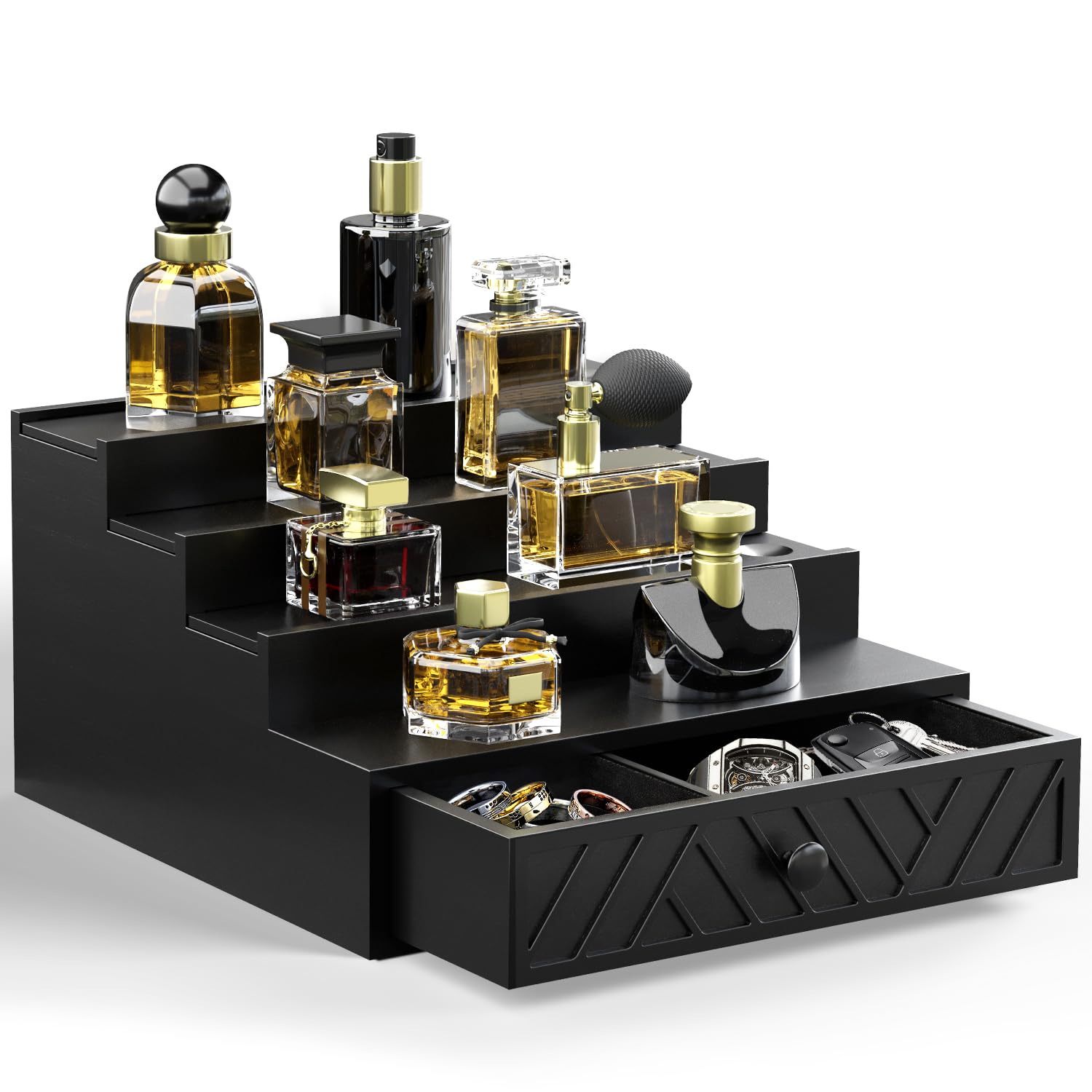 Y&ME YM Risers - Elevadores de exhibición de perfume para colonia, organizador para hombres, soportes de exhibición