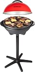 Cuisinart Indoor/Outdoor Electric Grill, 2-in-1 Portable BBQ with Non-Stick Cooking Surface, Adjustable Heat, Stand/Tabletop Options for Cookouts, Barbecues and Small Spaces (CEG-115C)
