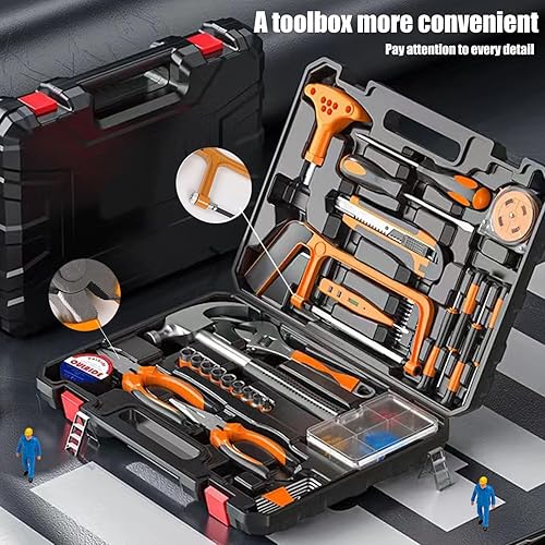 Miniatura 2 de Kit de herramientas para el hogar, 182 piezas, juego de herramientas portátiles de reparación del hogar, kit de herramientas básicas para el hogar