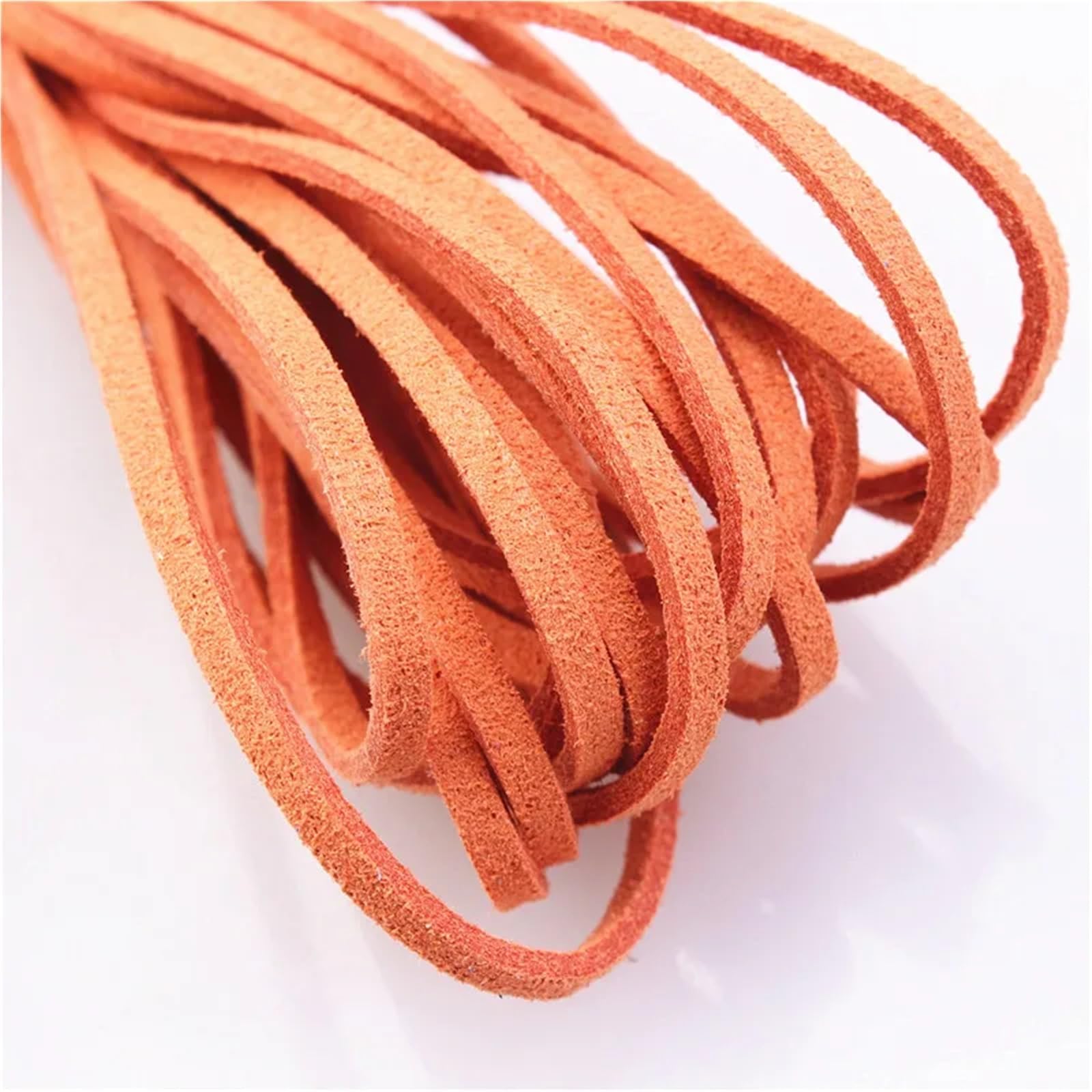 Sznurek ze sztucznej skóry zamszowej 10 sztuk 3MM 5M zamszowa koreańska aksamitna nić skórzana(Red Coffee)