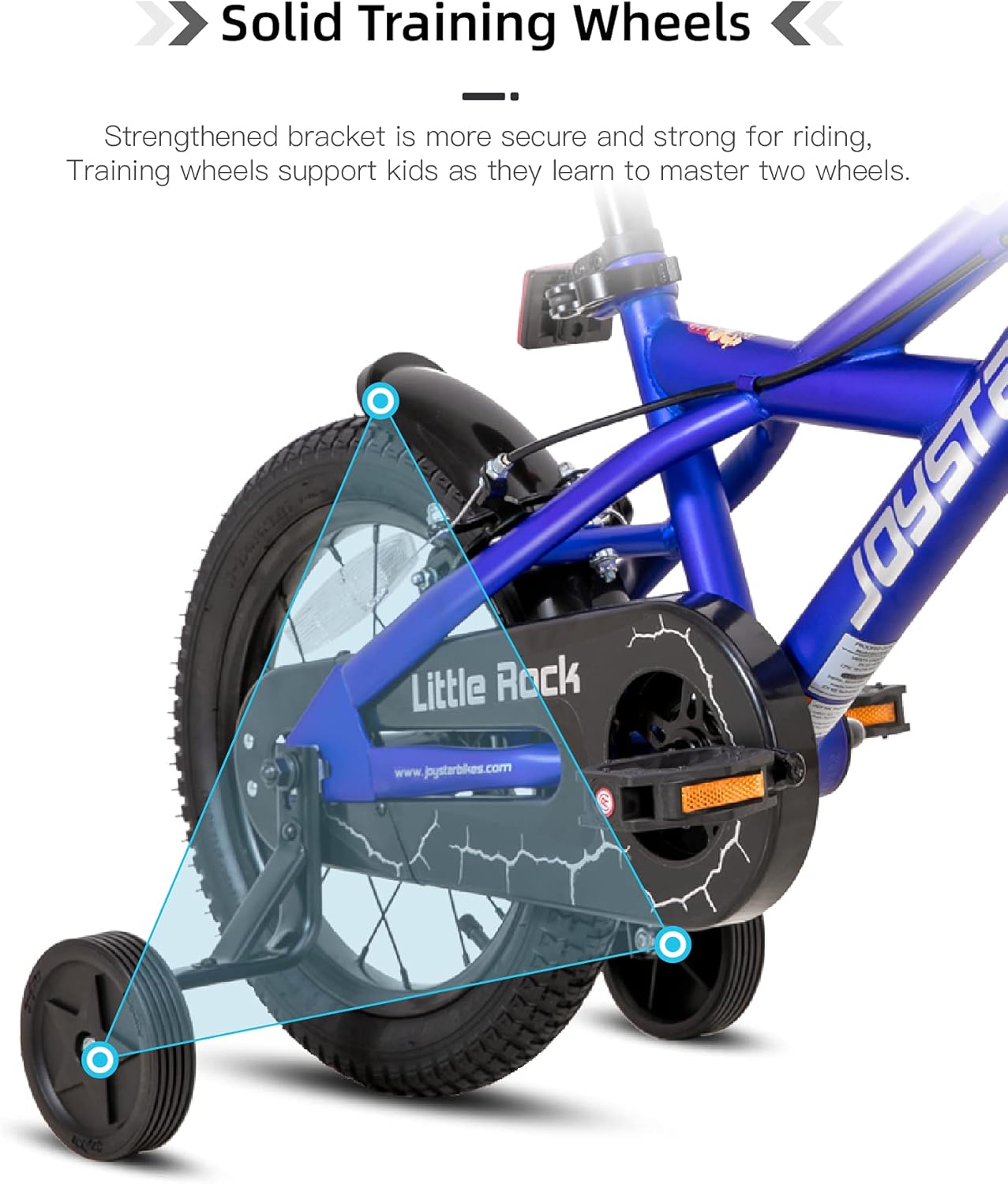 JOYSTAR Little Rock Kids Bike for 2-9 Years Boys & Girls with Training Wheels & Dual Handbrakes Easy Assembly 14 16 18 Inch Wheels Kids Bicycle in Black Blue Purple : Sports & Outdoors