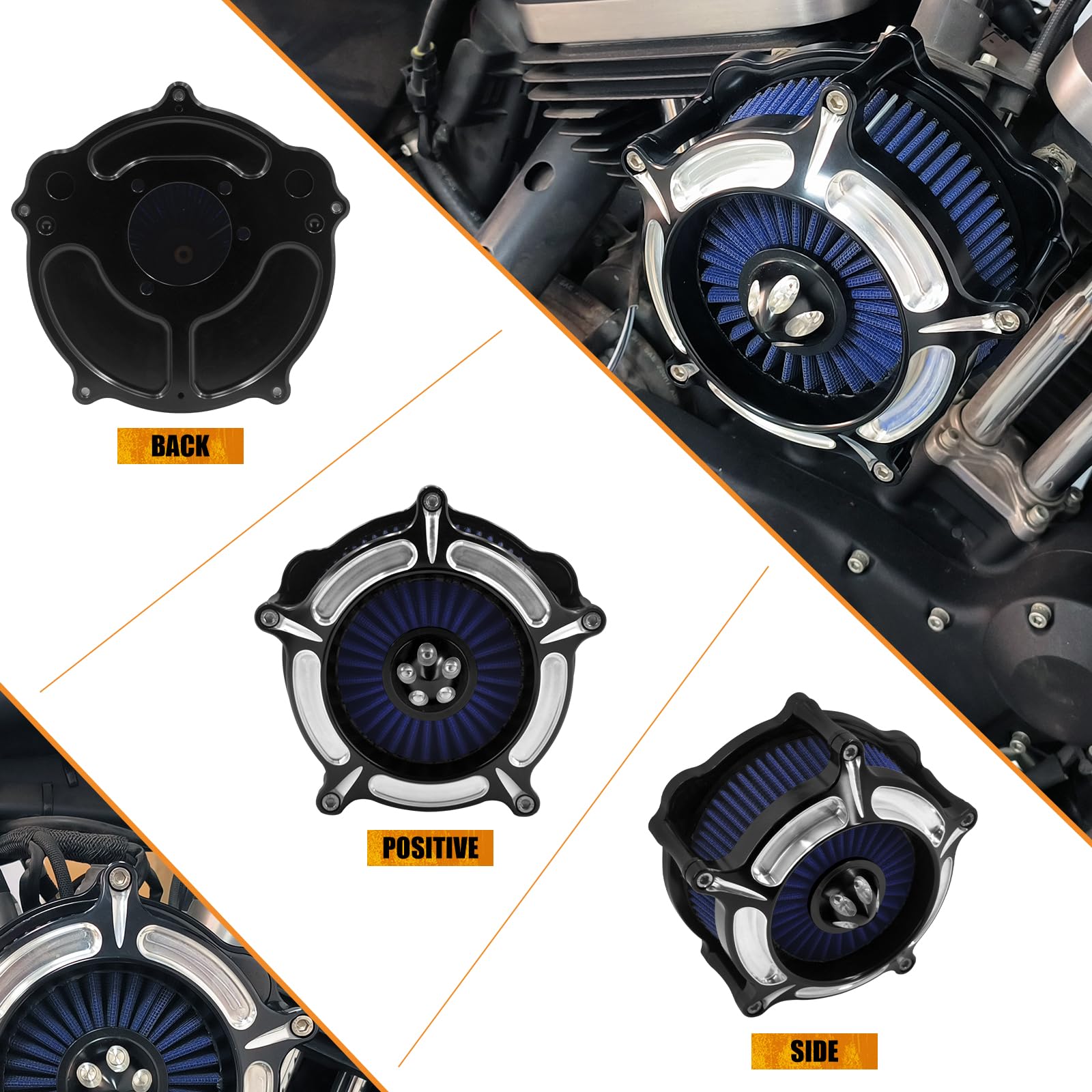 Motorcycle Engine Ai Cleane Intake Filte Kit Fo Haley