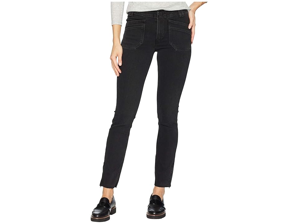 

Paige Utilitarian Hoxton Ankle in Black Fog (Black Fog) Women's Jeans