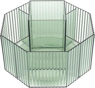 Rotating Makeup Brush Compartment Organizer w...