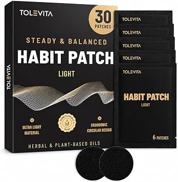 TOLEVITA Anti-Smoke Habit Patch Light 30 Pcs Botanical Daily Control Patches, Essential Oil Habit Support Patch for Everyday Routine, Easy Daily Application