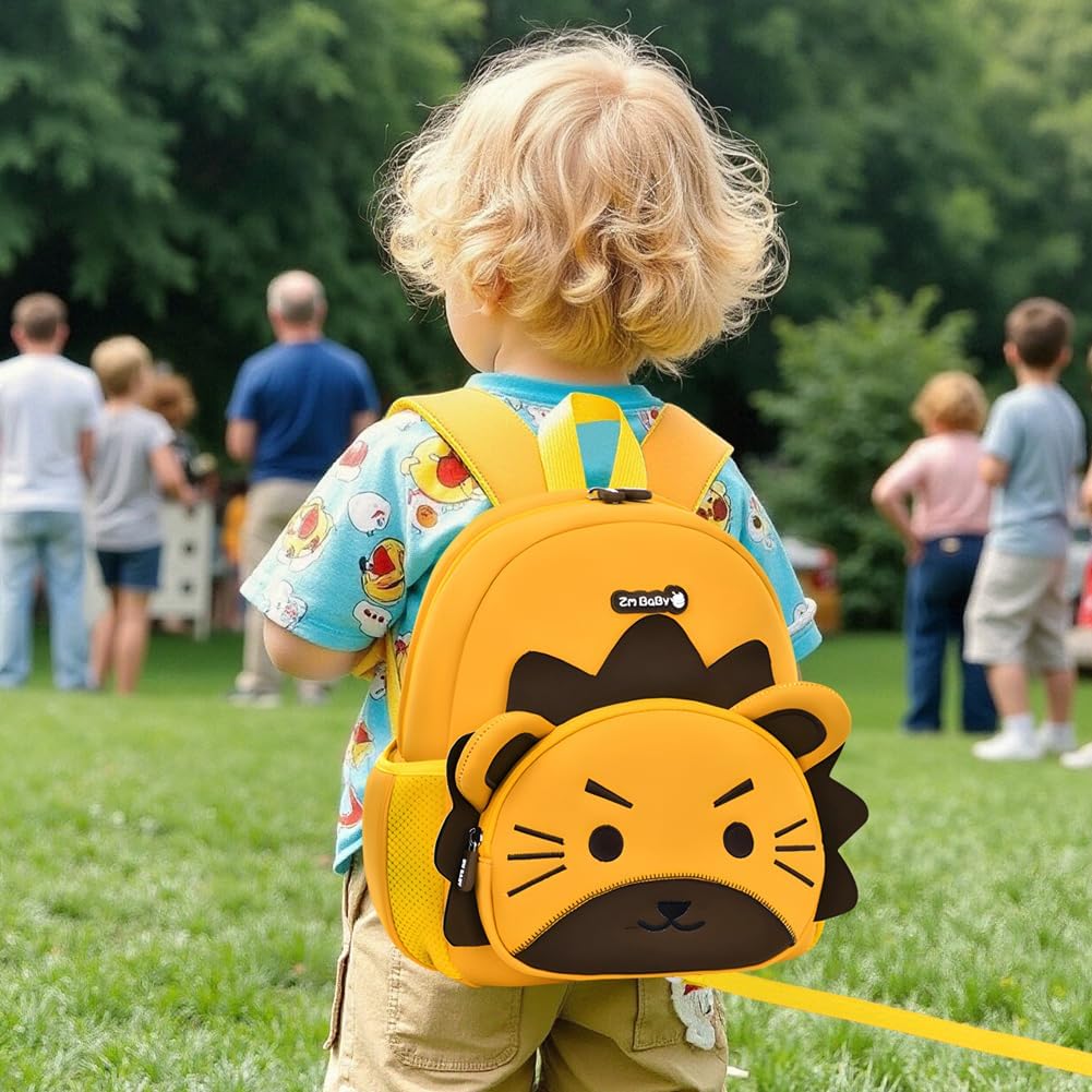 Padgene Toddler Backpacks Kids Preschool Backpack Waterproof Neoprene Animal Schoolbag Lunch backpack 3D Cartoon Mini Travel Bag for Boys Girls Ages 3-5 - Image 2