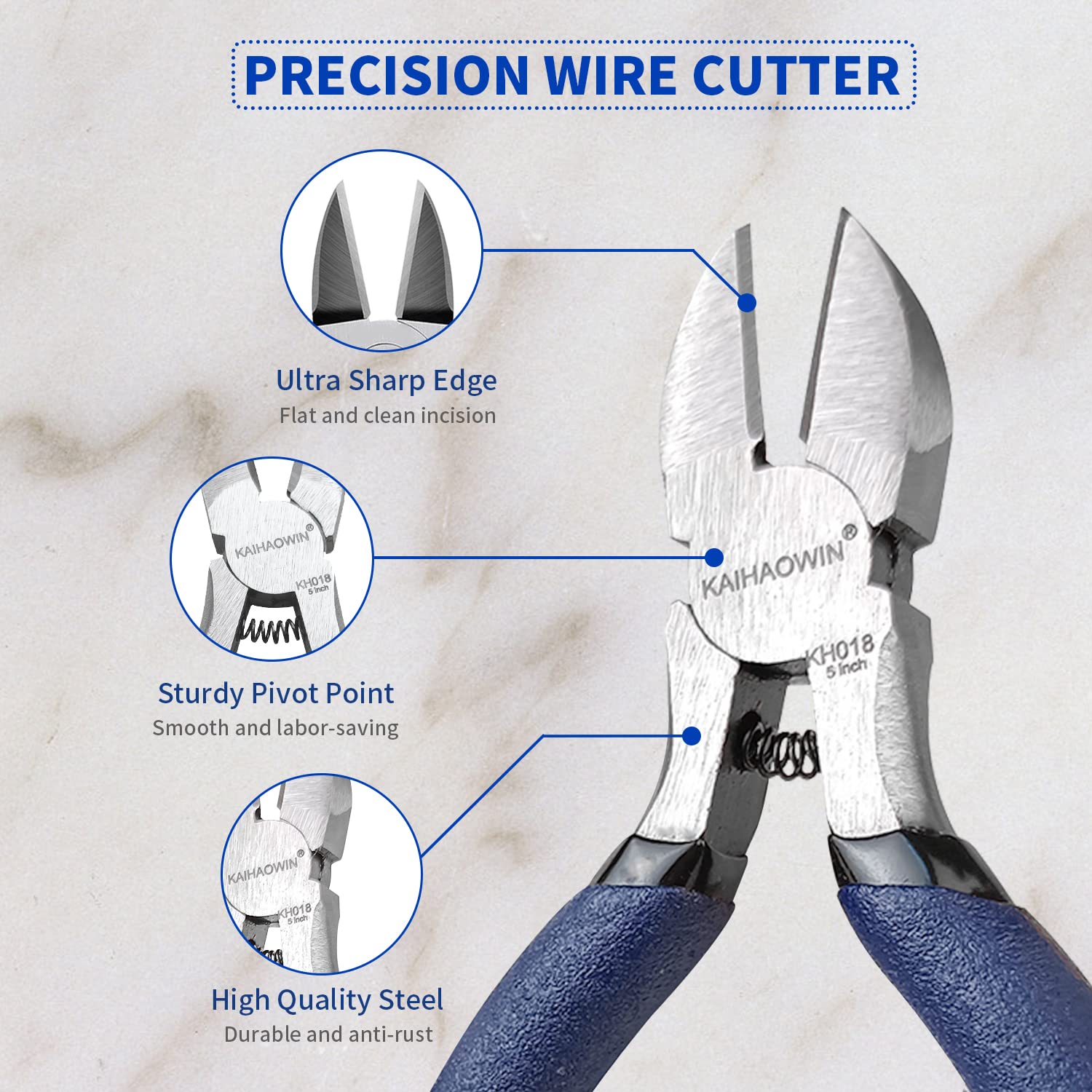 Snapklik.com : Wire Cutters 5 5 Inch, Flush Cutters Diagonal Cutters ...