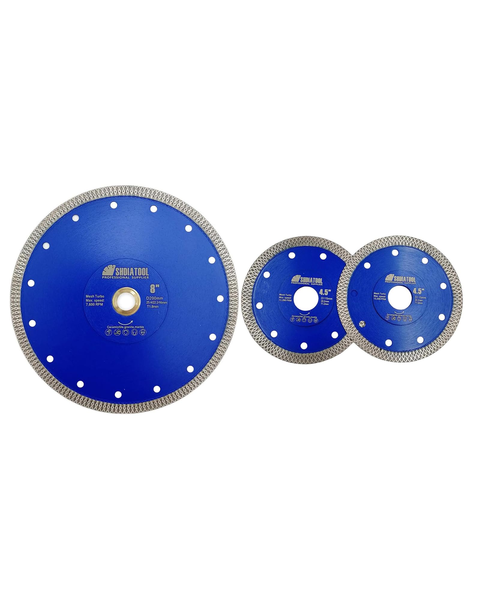 Disque diamant SHDIATOOL Turbo Mesh pour coupe précise de carrelage et grès cérame