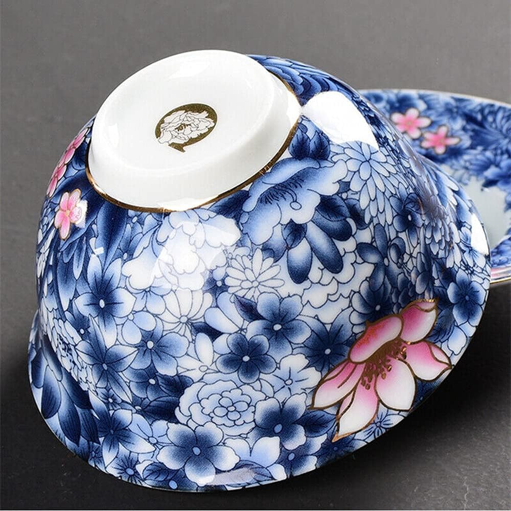 Chinese Traditional Tea Bowl,Chinese Traditional Gaiwan Tea Set Porcelain Gaiwan Tureen Covered Bowl Kung Fu Tea Cup