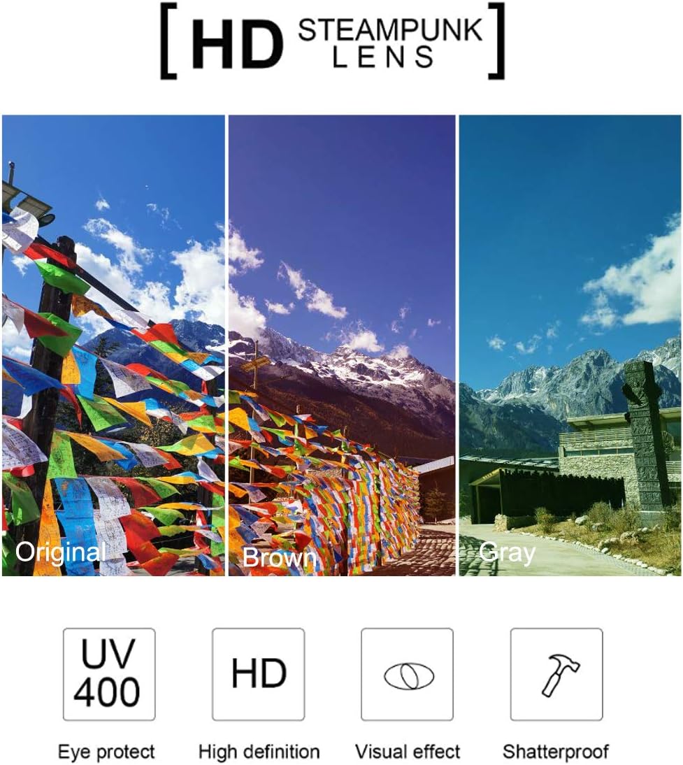 Steampunk Style Round Vintage Polarized Sunglasses Retro Eyewear UV400 Protection Matel Frame