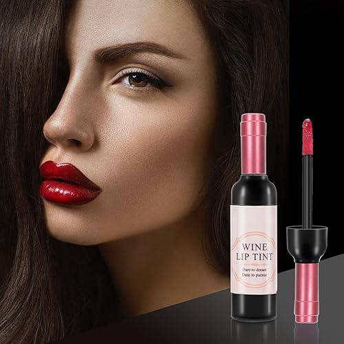 Miniatura 4 de Tinte labial de vino de 6 colores, juego de brillo de labios impermeable de larga duración, juego de lápiz labial líquido mate para niñas y mujeres