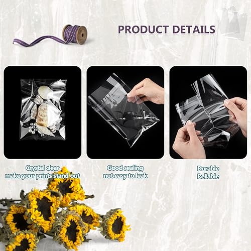 Miniatura 10 de Golden State Art, Bolsas transparentes sin ácidos de 13 x 15 pulgadas para ropa, camisetas, pantalones (paquete de 200)