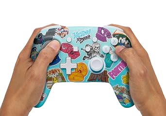 PowerA Enhanced Wireless Controller for Nintendo Switch/Switch 2 / Switch Lite/OLED Model - Fortnite Sticker Mania - Gamepad, game controller, Officially Licensed