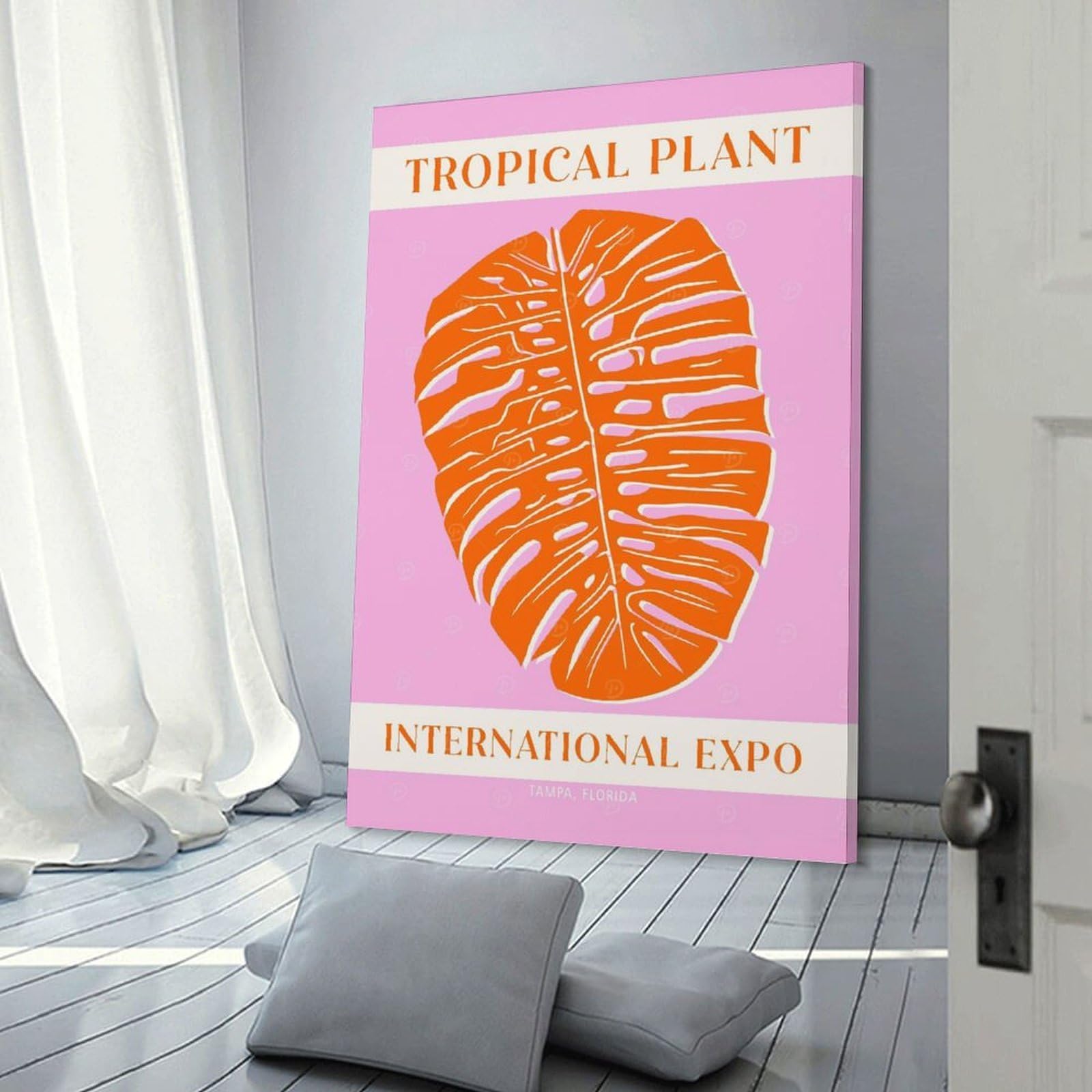 Junmoney Tropical Monstera Decorative Canvas Print 20x30inch(50x75cm), for Gallery Wall Layouts in Home Or Office, Home Wall Art for Statement Displays