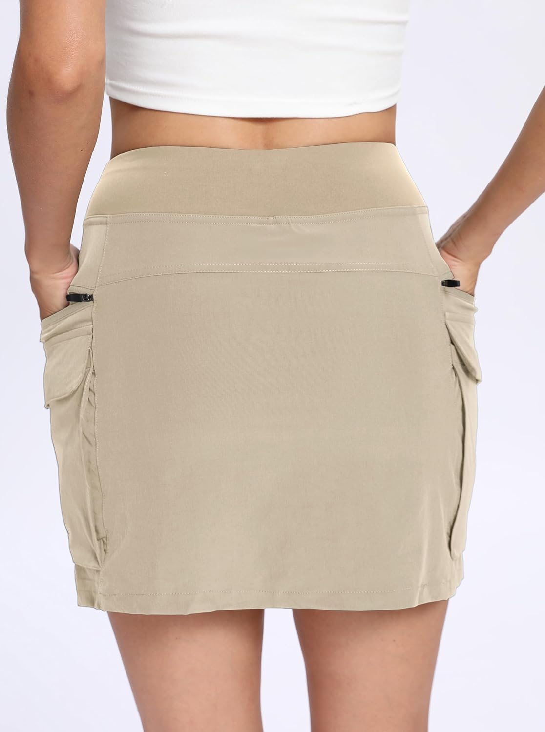 Jhsnjnr Cargo Skirts for Women Mini Sports Hiking Skort with Zipper Pockets High Waisted Golf Athletic Skorts - Image 4