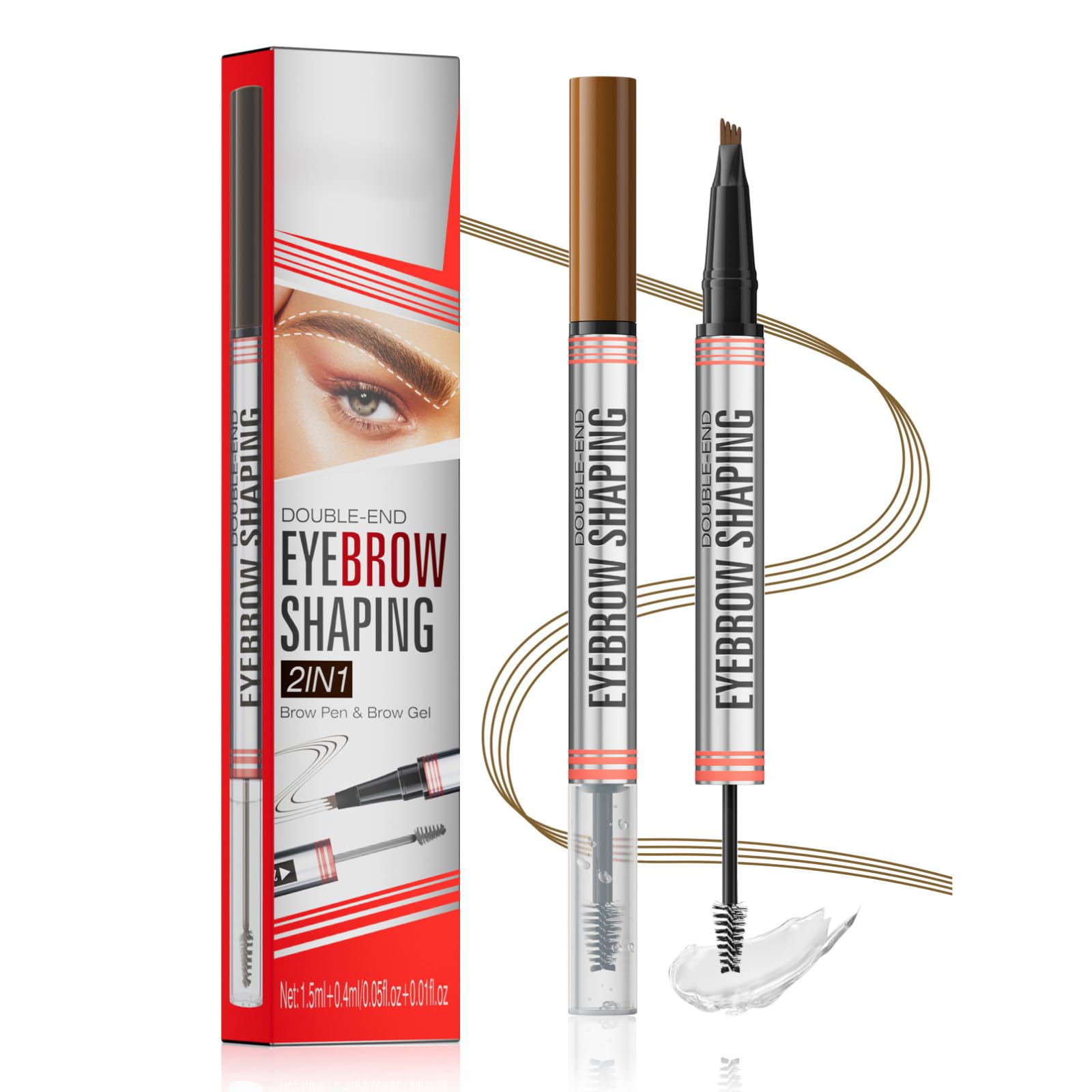 Weixinbuy 2-IN-1 Microblading Eyebrow Pen Long-lasting