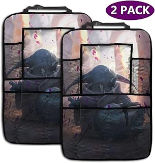 ALBXSWRR Organizador de asiento trasero de coche – Star Wars Yoda película Protector de asiento trasero para niños grandes bolsillos de almacenamiento (paquete de 2)