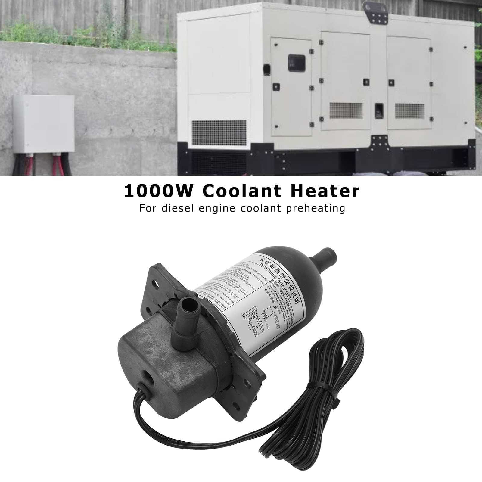 Wassermantelheizung, Motorkühlmittelheizung, 1000 W, Selbstzirkulierende Startheizung, Generator-Vorwärmheizung, Motorheizungen (240V)