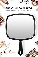 Vista 8 de Espejo de mano, espejo de mano extra grande para peluquería de peluquería con asa para salón, cuadrado
