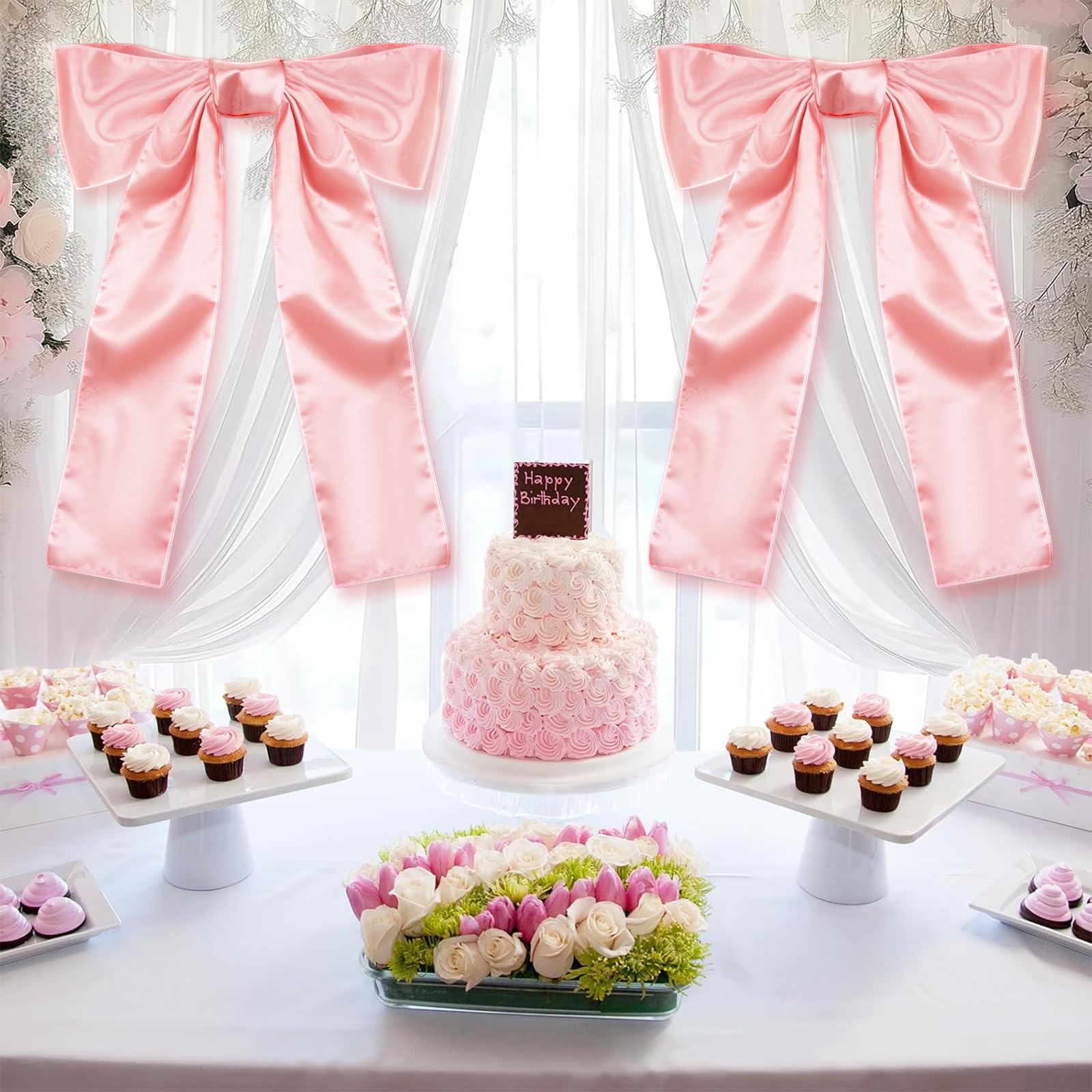 Banderole Rose Vif Joyeux Anniversaire Princesse à Paillettes - Décoration Fête Fille 3m