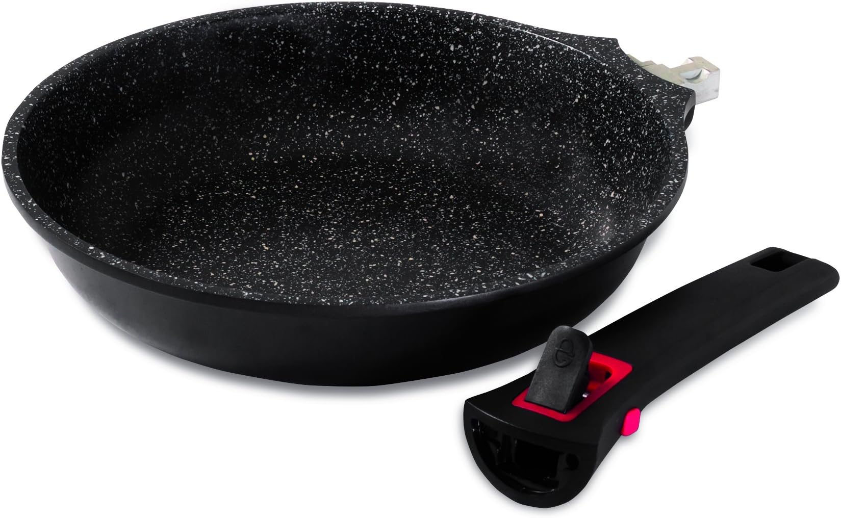 Baumalu - Poele A Frire Inox - 24 Cm - Compatible Induction - Poignee Thermoresistante