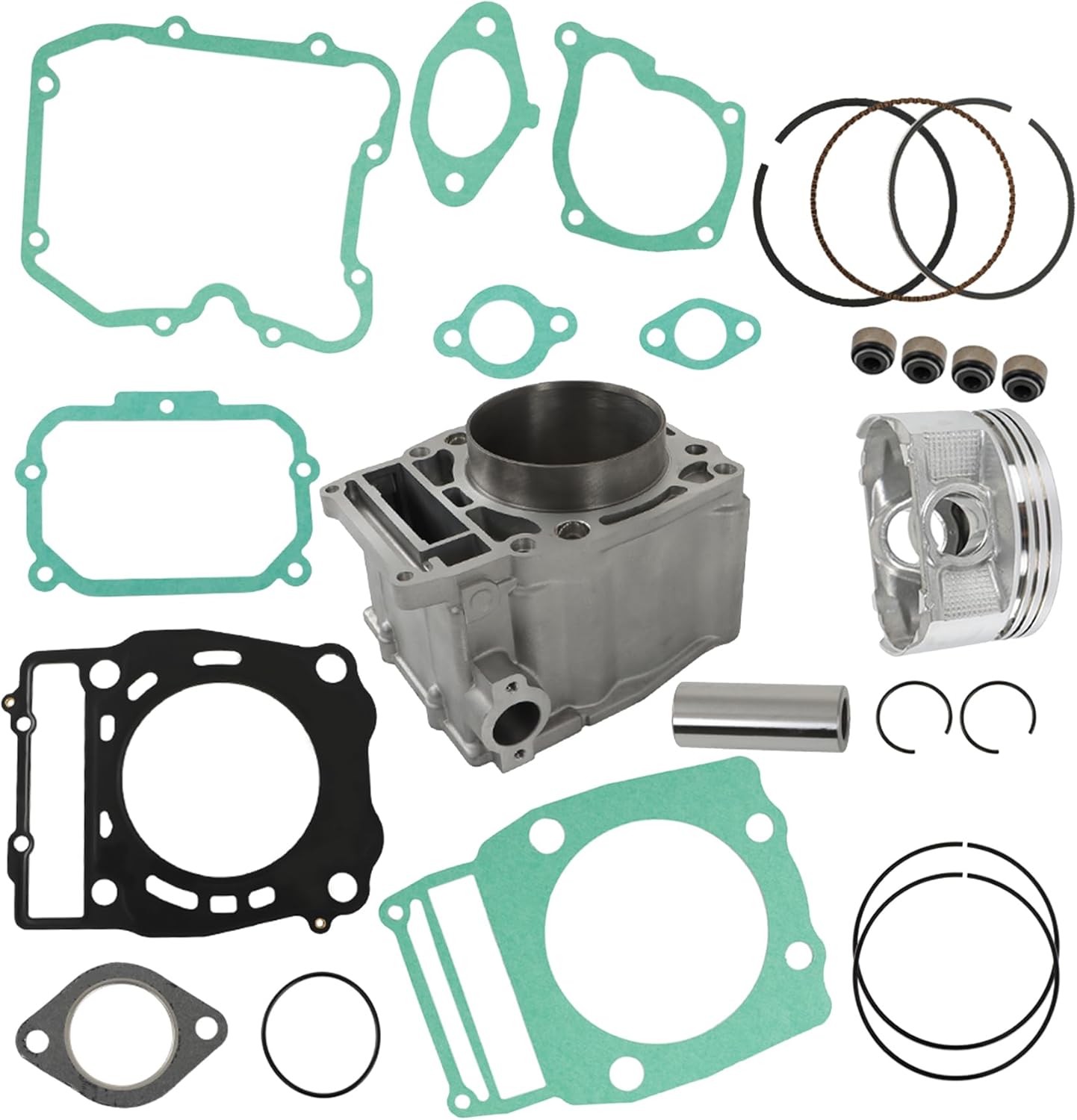 Silscvtt Cylinder Piston Gasket Top End Engine Kit Replacement for Polaris Ranger Sportsman 400 ATP Scrambler Ranger Sportsman Xplorer 500 Replacement for 3089256 3087224 3089966