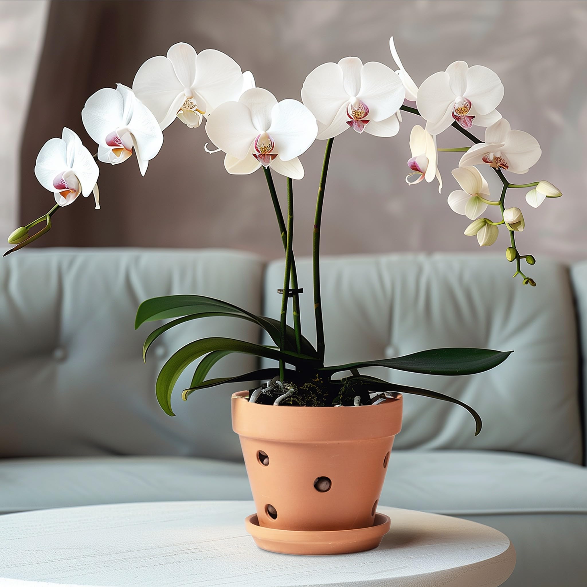 30 Vasi Per Orchidee Trasparenti Con Fori Di Drenaggio - Set Da 9/10/13 Cm, Con Tappetino Ed Etichette Per Piante
