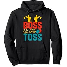 Boss Of The Toss Cornhole Player Team Baggo Bean Bag Toss Pullover Hoodie